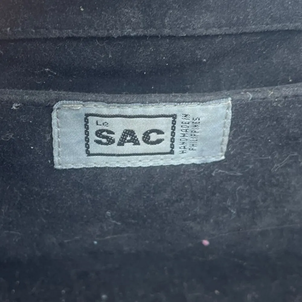 Le Sac Y2K Handmade Woven Hard Shell Purse Boho Coastal Cowgirl Retro Mini Tan - Image 7