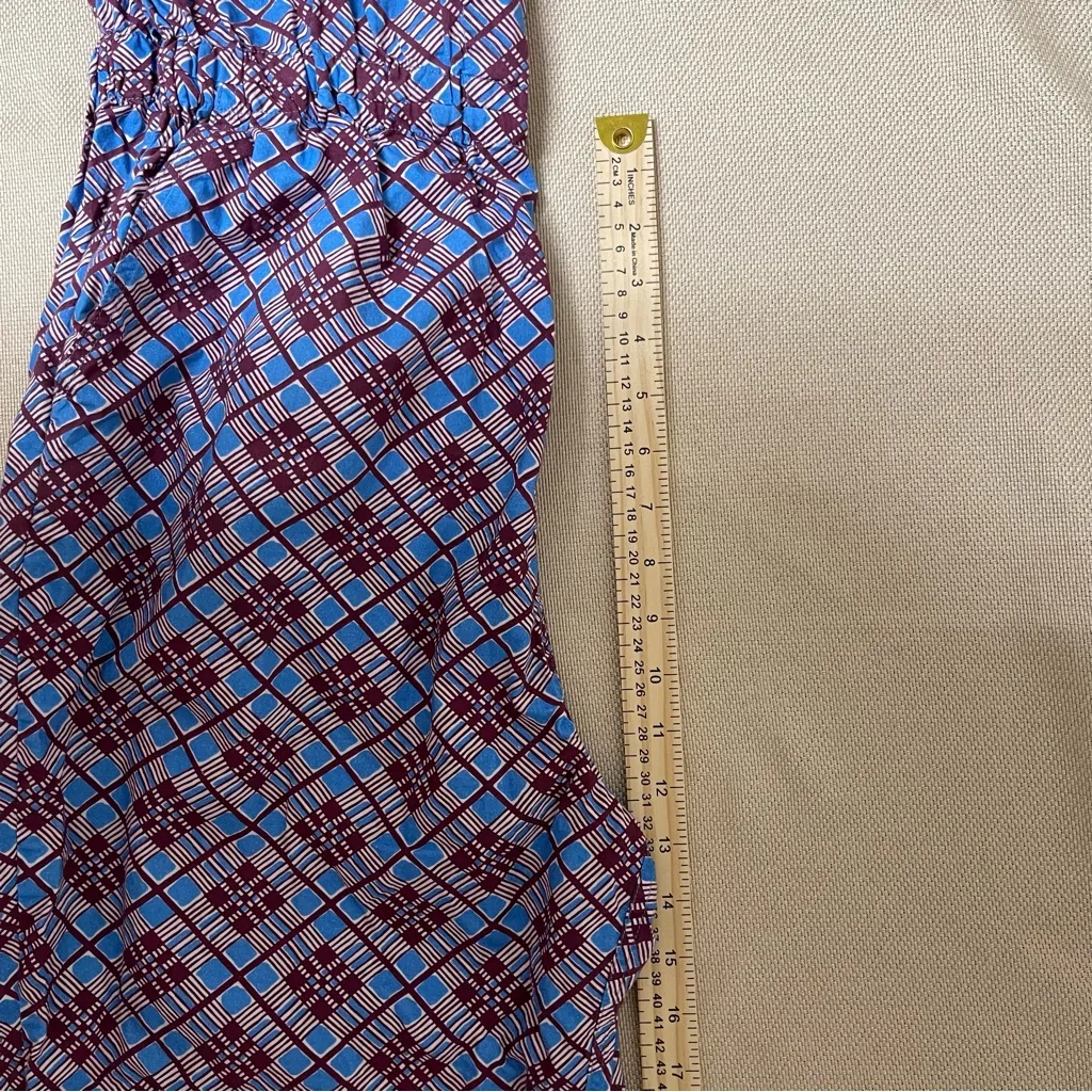 Rachel Comey Holt Jumpsuit Purple Print Cotton Maximalist Artsy Edgy Baggy Boho Blue Size 6 - Image 9