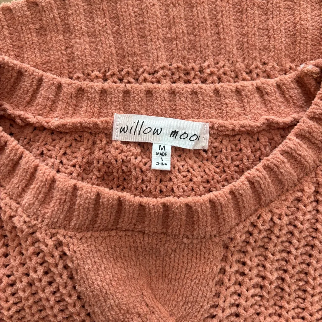 Willow Rust Cable Knit Sweater Orange Size M - Image 6