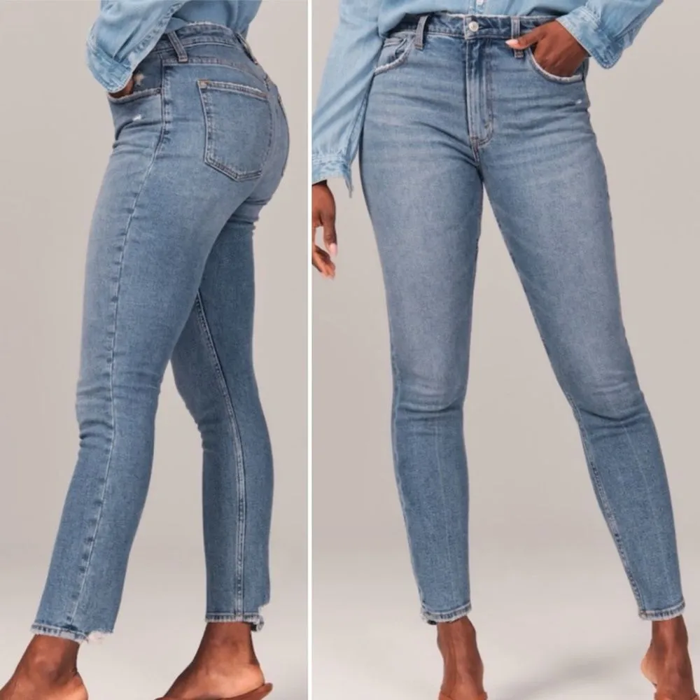 NWT Abercrombie & Fitch Curve Love The Skinny High Rise Jeans Plus Size 22L NEW - Image 6