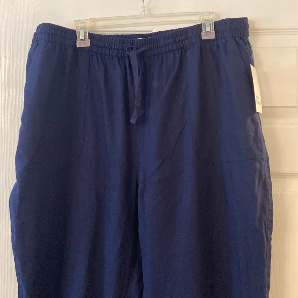 Kim Rogers Linen Pants size XL brand new with tag inseam 27” waist 38” elastic - Image 2