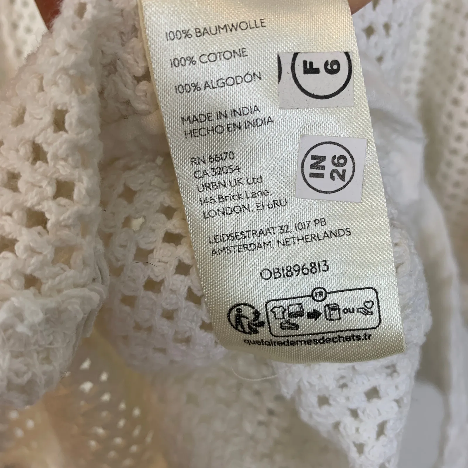 Free People Stay On Oversized Button Front Open Knit Shirt Blouse Top Ivory XS/S - Image 7