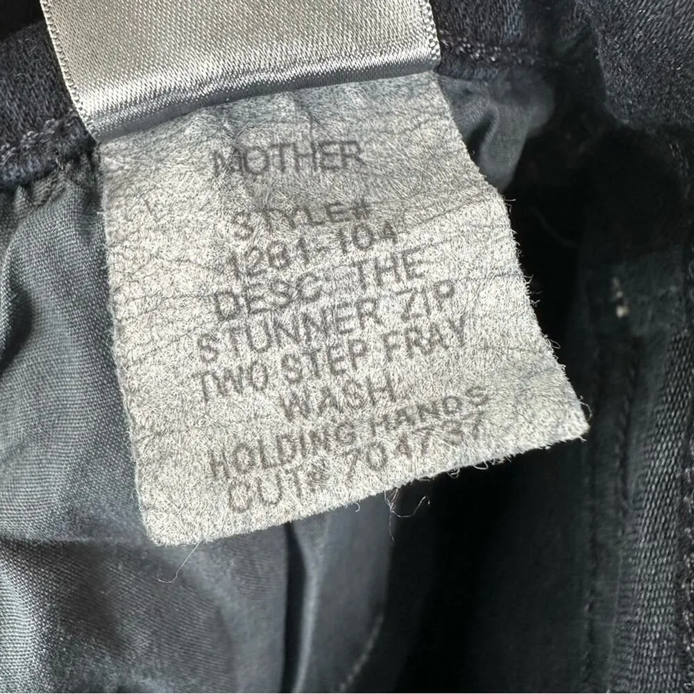 MOTHER The Stunner Zip Two Step Ankle Fray Jeans in Holding Hands Size 24 - Image 10