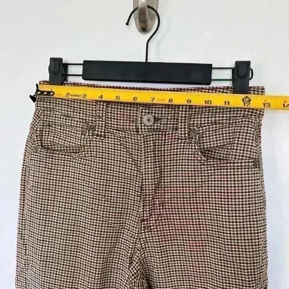 American‎ Eagle Mom Jean w/ pattern. Size 2 extra long. Brown and black colored. - Image 7