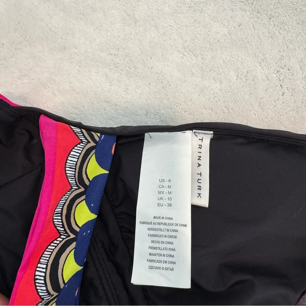 Trina Turk Tanzania Scarf Plunge One Piece size 6 - Image 8