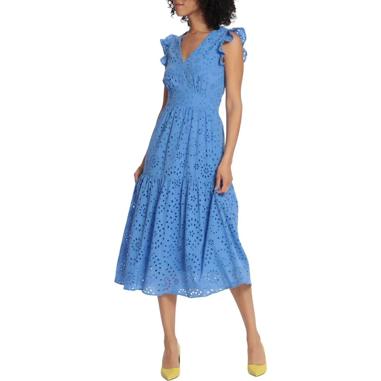 Maggy London Faye Below the Knee Fit & Flare Dress Marina Blue NWT Size 2 - Image 4