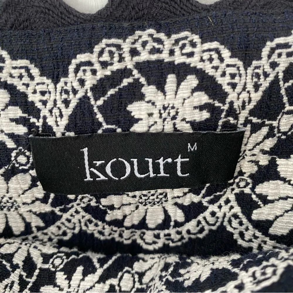 Kourt Embroidered Black Scalloped Top size medium Boho size medium - Image 8