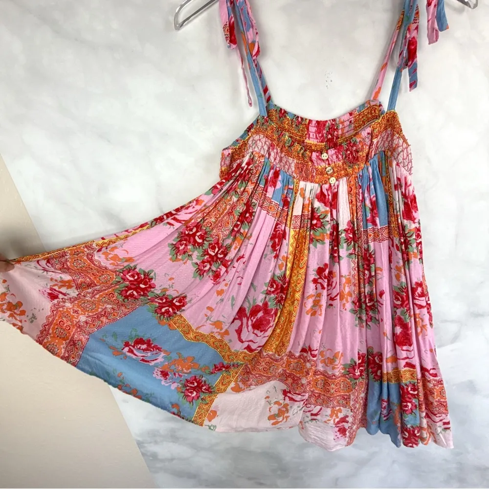 Intimately Rule the World Romper Colorful Floral Print Flowy Boho S - Image 4