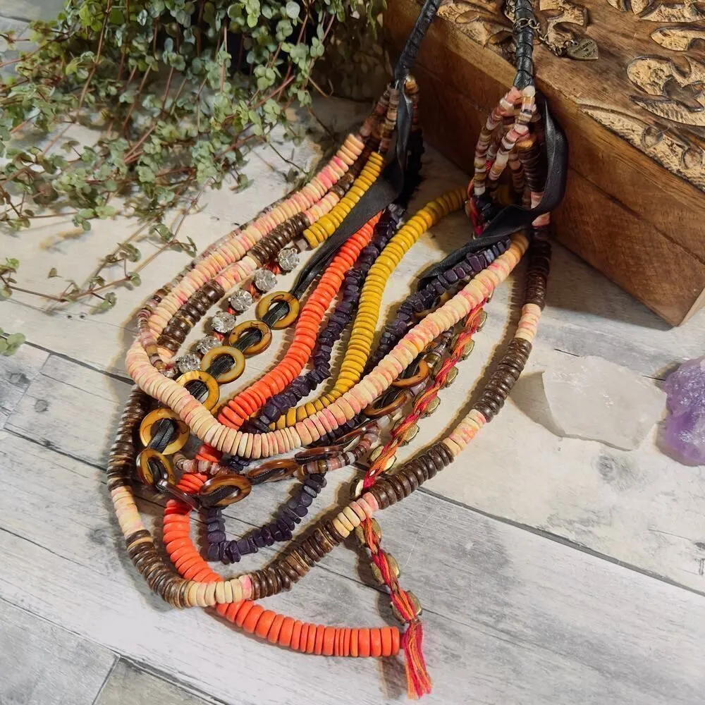 Vintage Harajuku Lovers Multi Strand Multi Beaded Necklace - Image 10