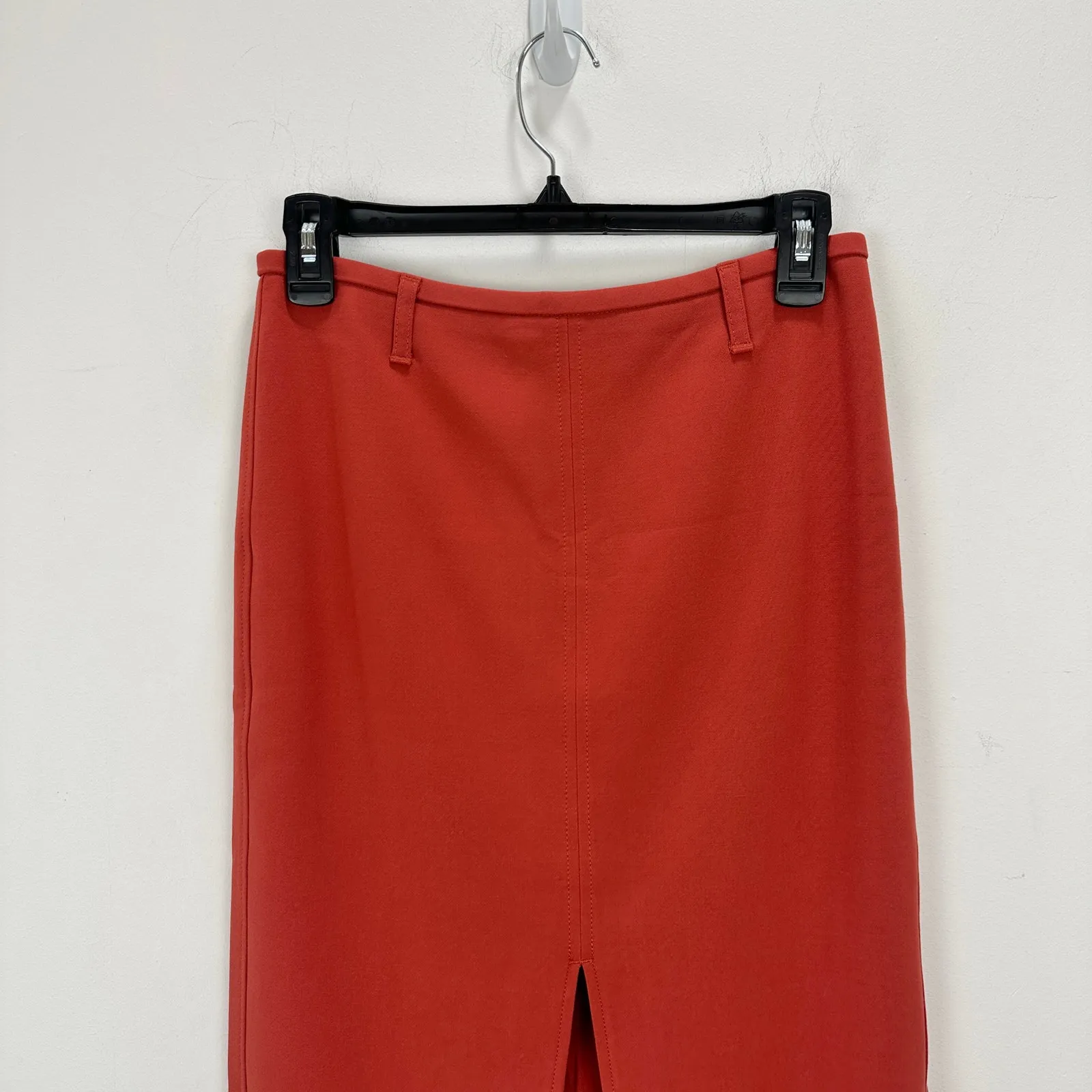 NEW J.Crew Pencil Midi Skirt Four Season Stretch Minimalist Brick Red US 2 - Image 10