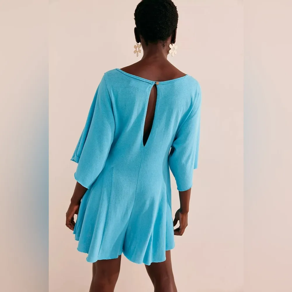 NEW!  Free-est MONA Shorts Romper Size XS TROPICAL BLUE Turquoise - Image 3