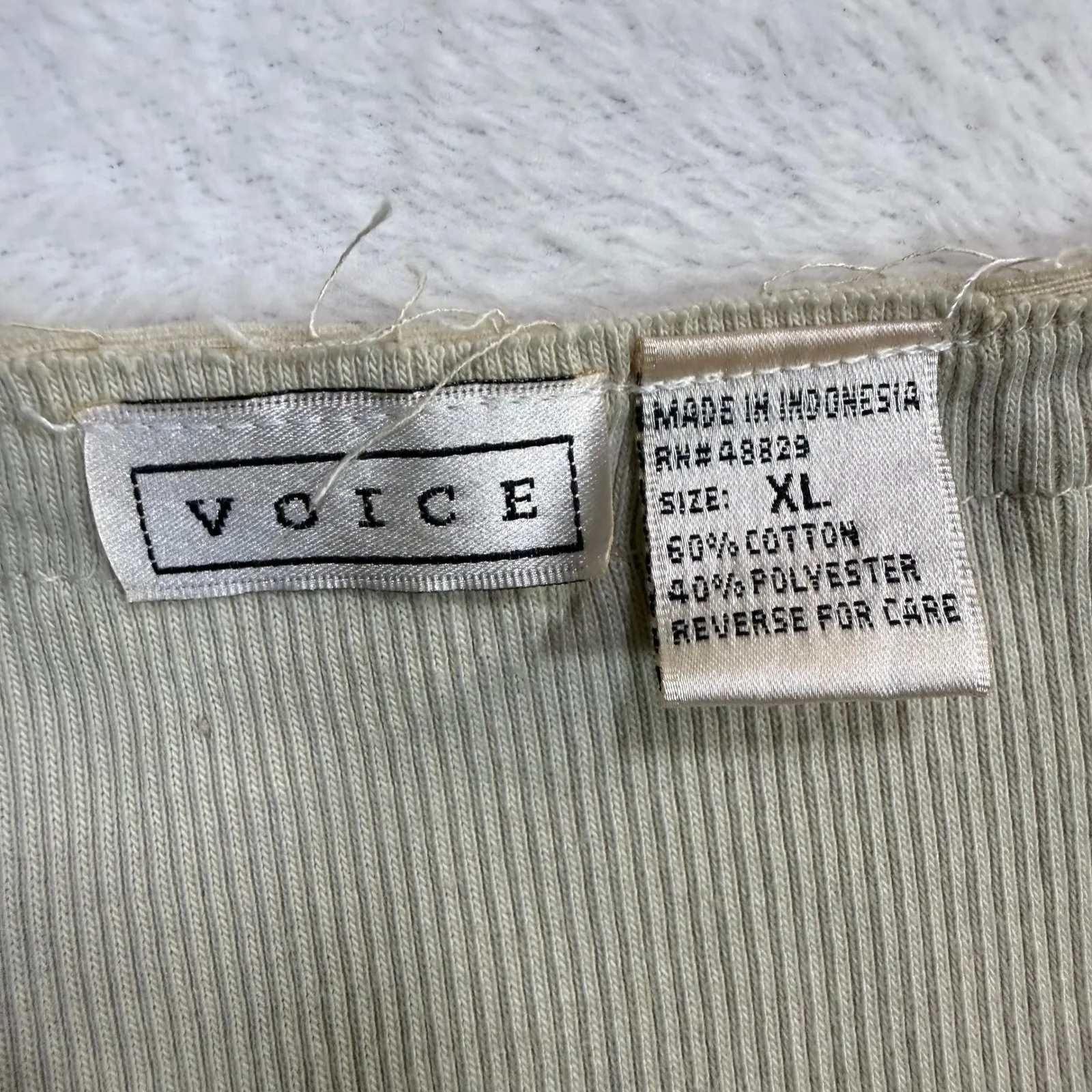 Vintage Voice M Army Cropped Tank Top Distressed Grunge Y2K Edgy Baddie Military Tan Size M - Image 4