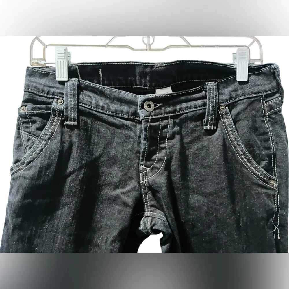 Lucky Brand Lil Maggie Boot Cut Dark Wash Denim Jeans Size 27 Embroidered Womens - Image 2