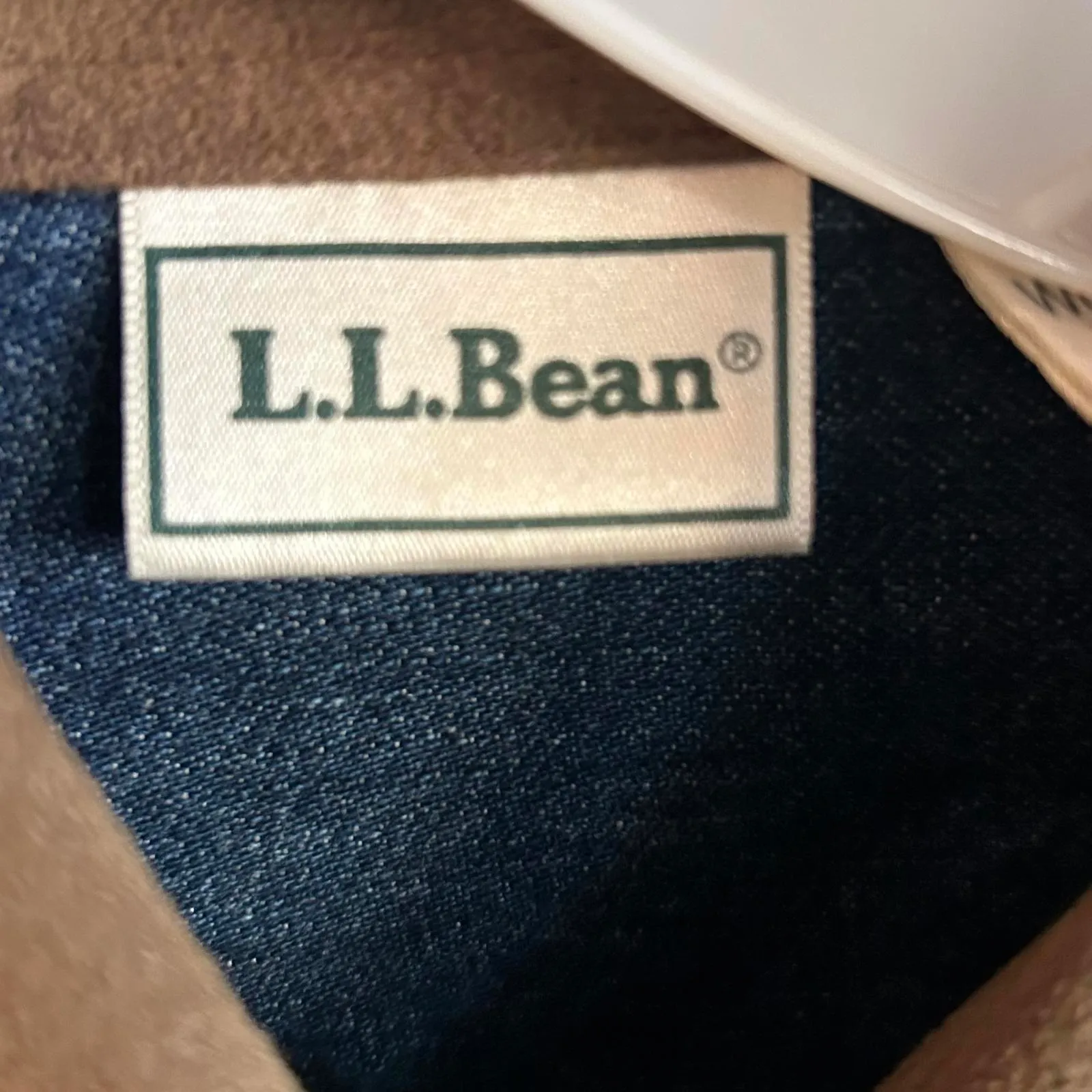 L.L. Bean Vintage Womens Denim Midi Shirt Dress Size 4P Cottagecore Brown - Image 5