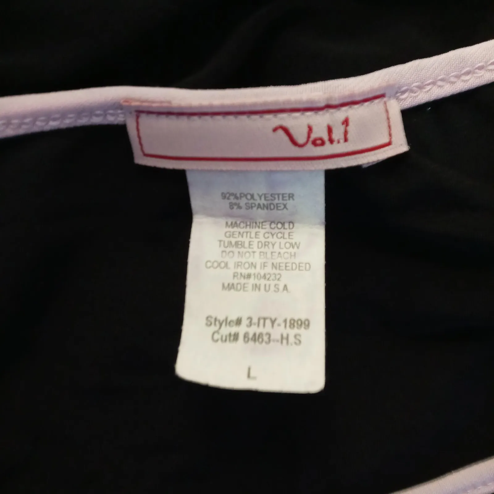 Vol.1 Blouse Large Pink Black Trim Bow Tie Top Cap Sleeve Y2K Preppy Pinup Retro - Image 5