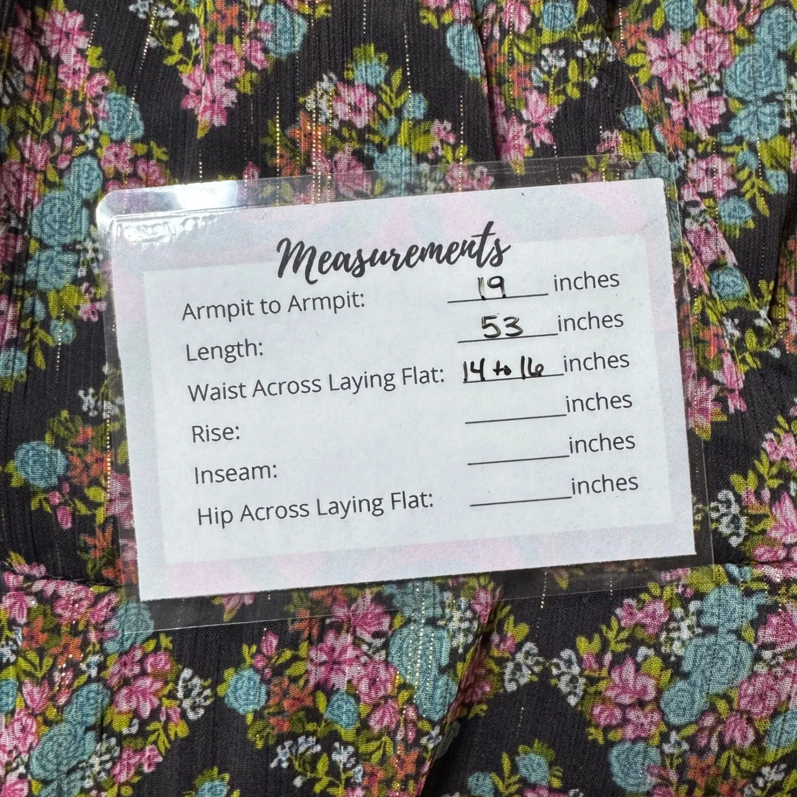 Lauren Conrad Floral Print Maxi Dress Black Sheer Overlay Long Sleeve‎ Wrap Boho - Image 8