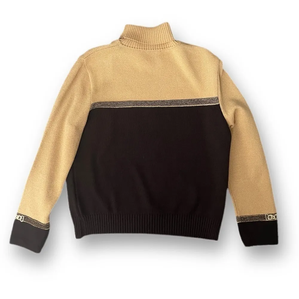 St. John Sport Tan  Turtleneck Sweater - Image 2