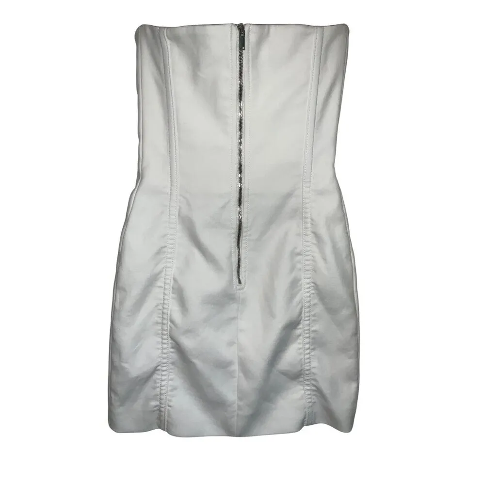 Dion Lee Mobius Mini Dress in Ivory Aus 4 US 0 New Womens Strapless Canvas White - Image 6