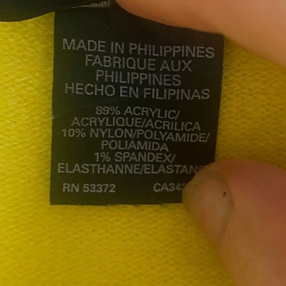 French Connection SZ L yellow v-neck sweater - Image 5