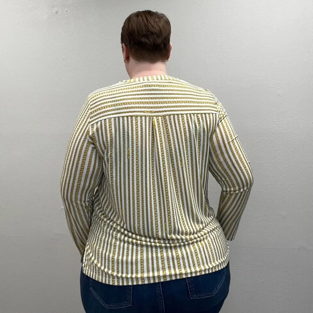 Michael Kors Gold Chain Blouse - Size XL - Image 2