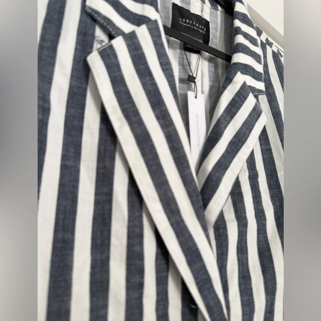 $139 New Sanctuary Notched Collar Striped Blazer - S - Image 3