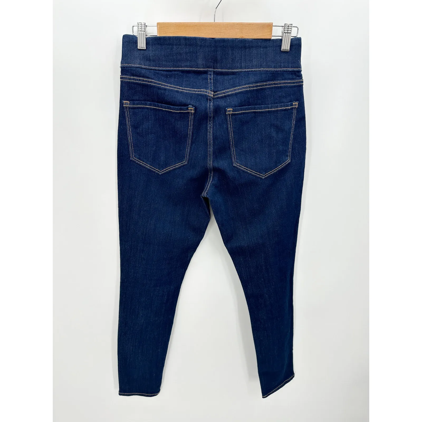 Old Navy Dark‎ Wash Mid-Rise Rockstar Super Skinny Jeggings Denim Women 6 Short - Image 2