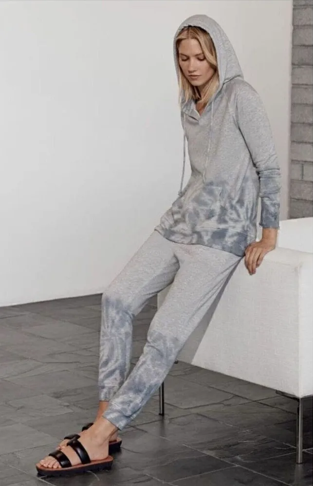 New. Gray tie dye hoodie pullover. XS. Retails $168 - Image 1