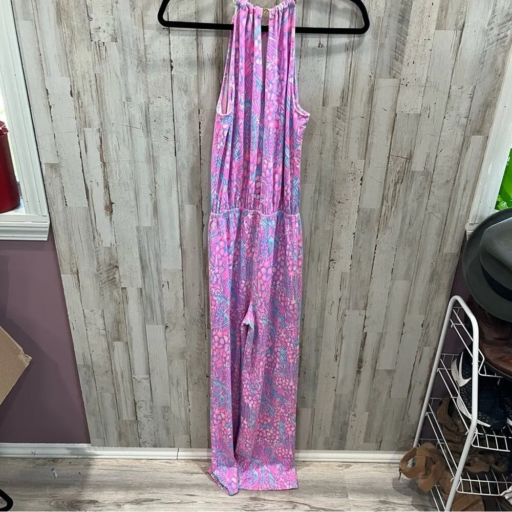 Lilly Pulitzer Bowen Jumpsuit #003876 Pink Sorbet High Altitude Sz XS - Image 6