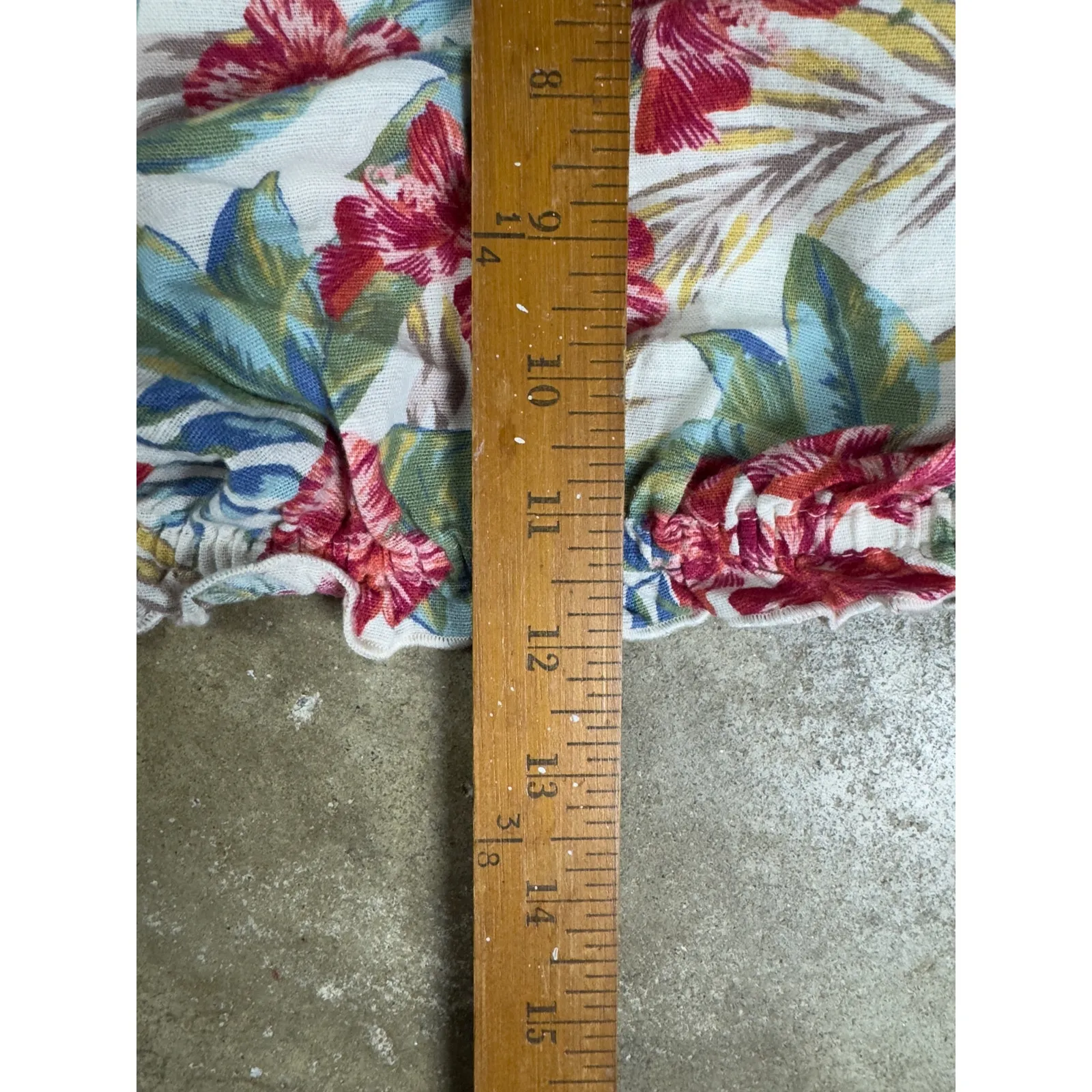 American Eagle Off Shoulder Floral Crop‎ Top XS Peasant Cottagecore Summer Boho Red - Image 6