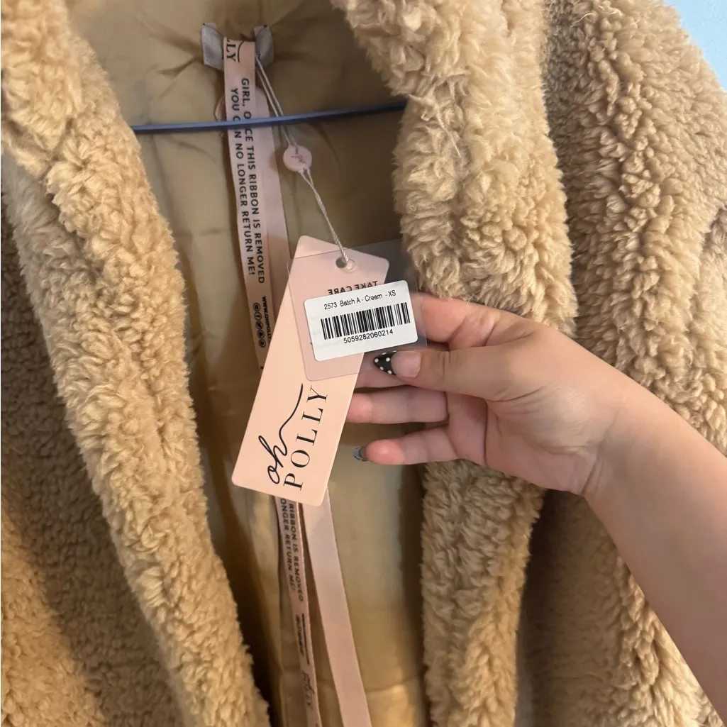 NWT Oh Polly sherpa winter/fall jacket size XS - Image 4