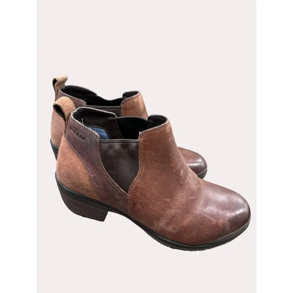 Keen women’s brown leather ankle boots shoes size 7 SKU 6174 - Image 6