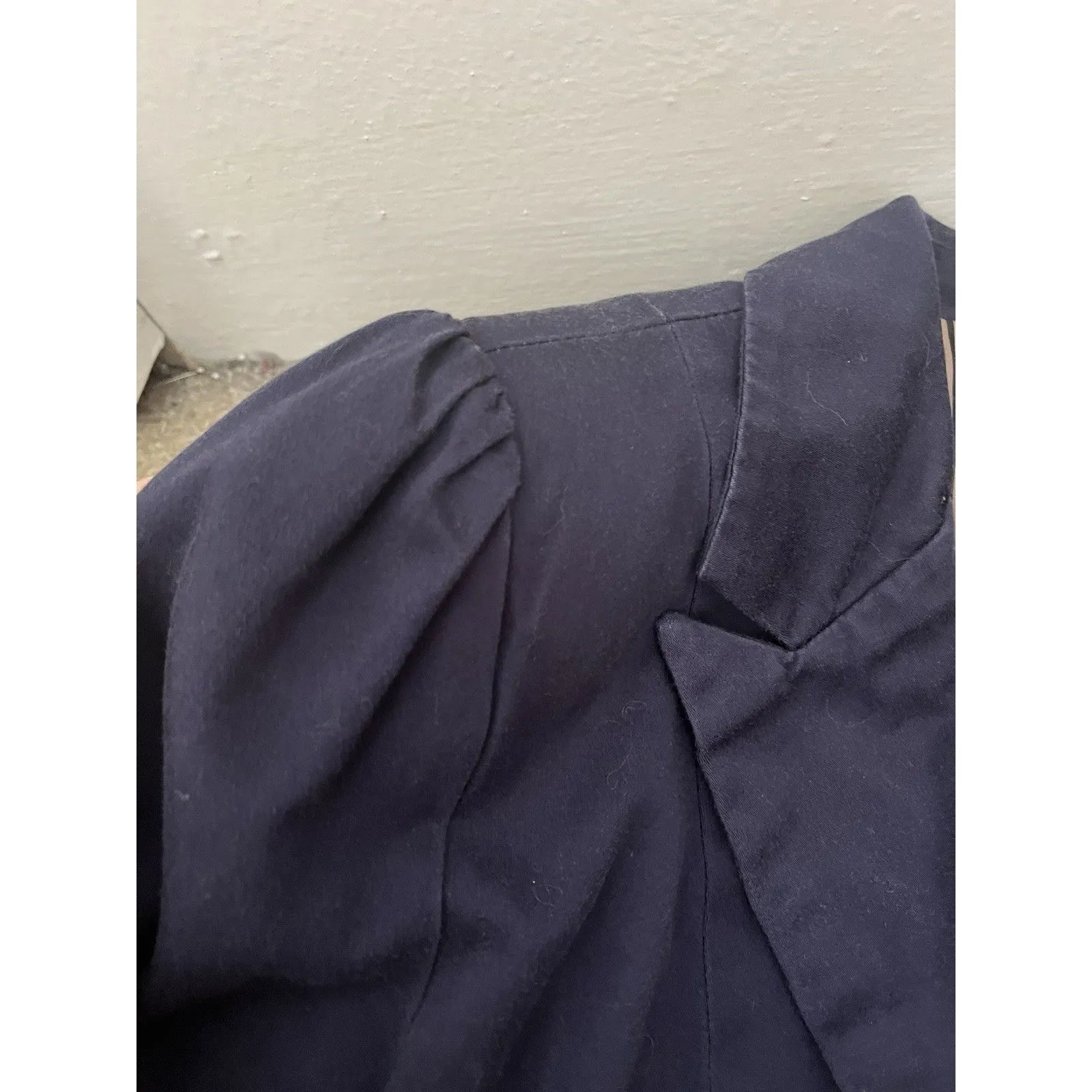 British Khaki Navy Blazer S One Button Preppy Minimalist Preppy Academic Nerd - Image 6