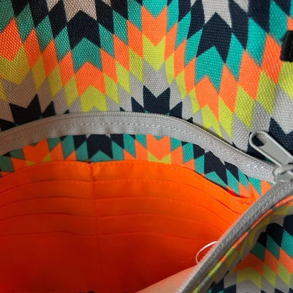 KAVU Sling Along Crossbody Bag | Bold Geometric Pattern | Fold-Over Style - Image 7