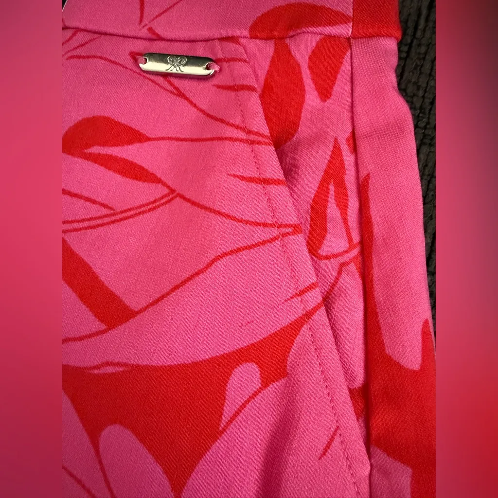 RAFAELLA Skort Women’s Size Small Floral Carmine Rose Pockets Stretch NWT - Image 3