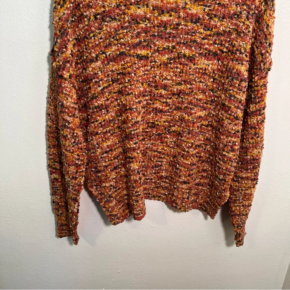 Rachel Zoe Popcorn Yarn Knit Sweater Yellow Pink L - Image 8