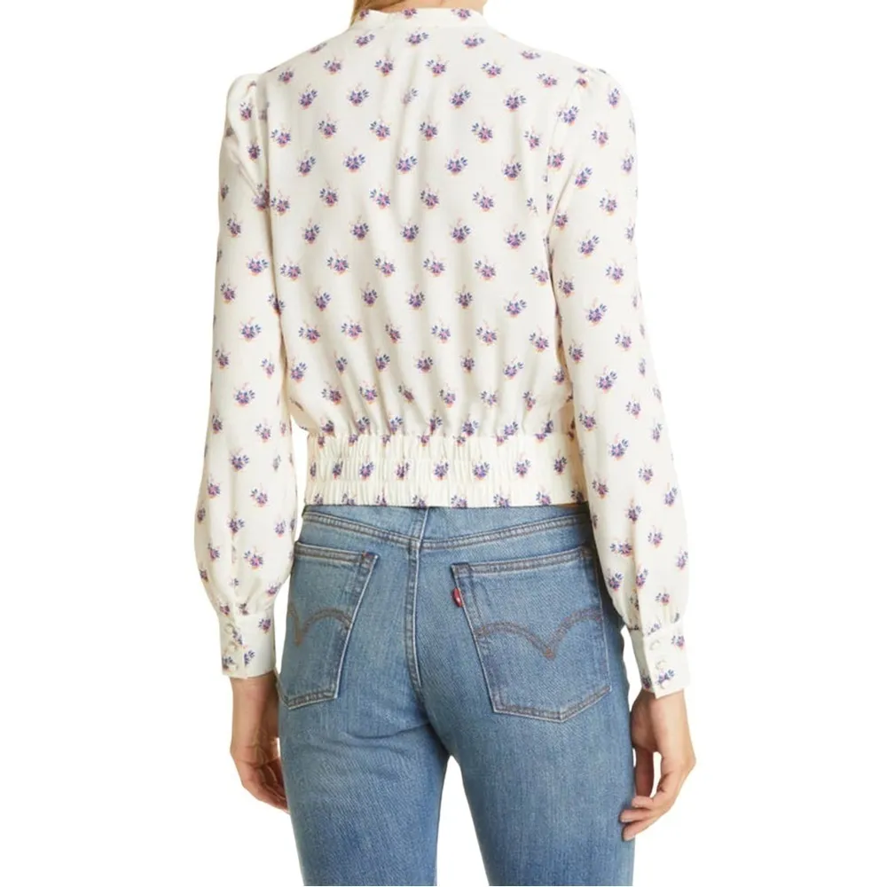 Baum Und Pferdgarten Morae Floral Tie Hem Blouse in Fannik Flower Cream Pink - Image 3