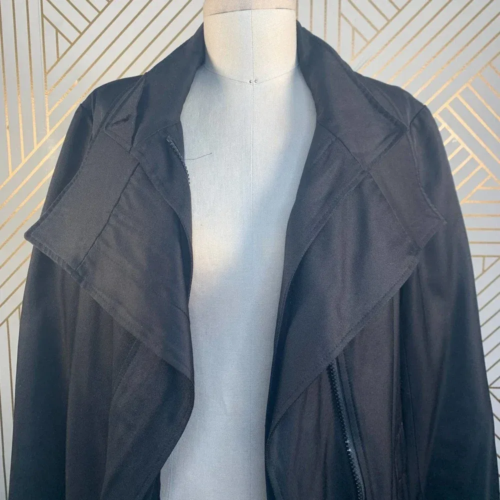 Reiss‎ Arlington Black Trench Coat Jacket - Image 3
