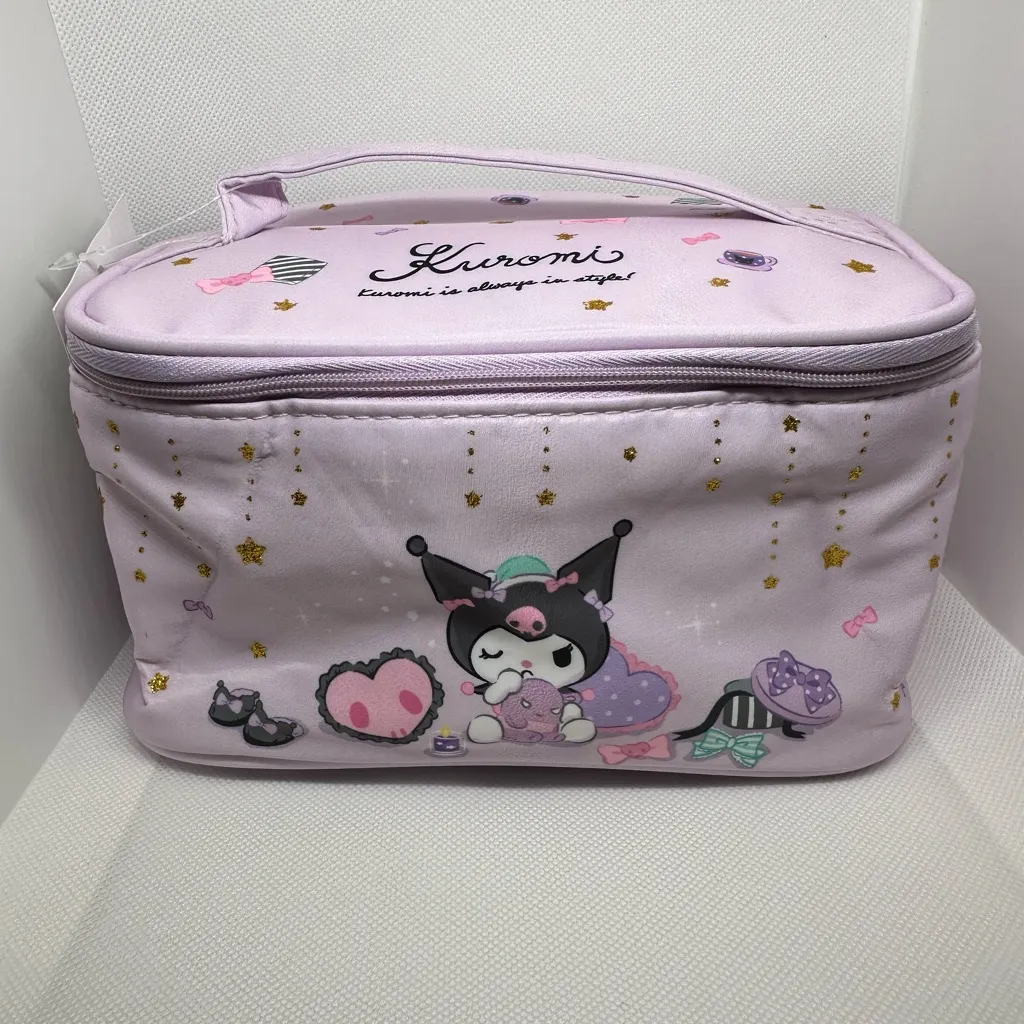 Sanrio Kuromi makeup bag with keychain! - Image 2