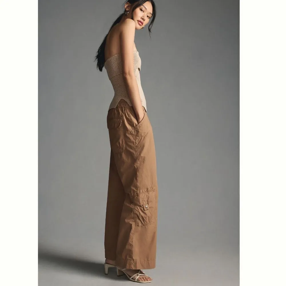 Anthropologie Pilcro Low-Rise Relaxed Flare Cargo Pants NEW Size 34 - Image 5