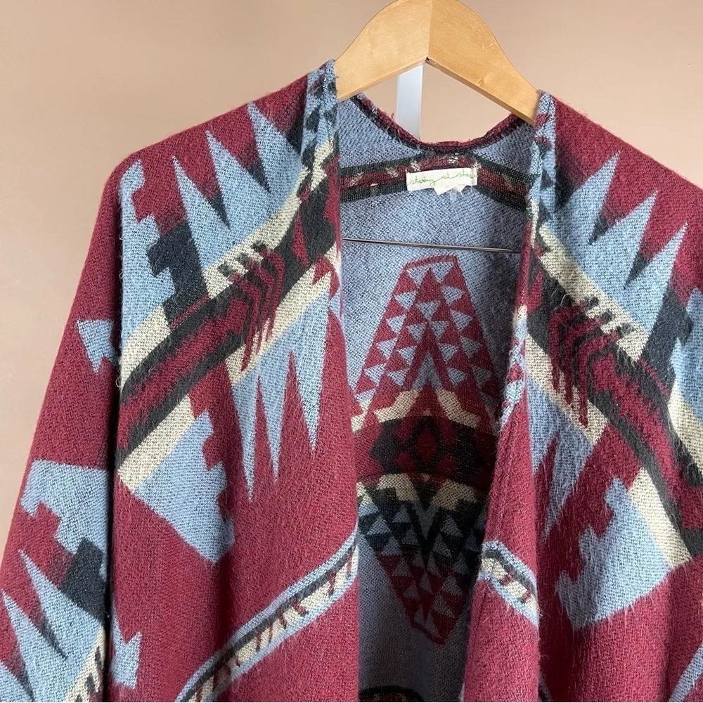 Urban Outfitters Staring At Stars OS Blanket Shrug Poncho Aztec Winter Cabin - Image 7