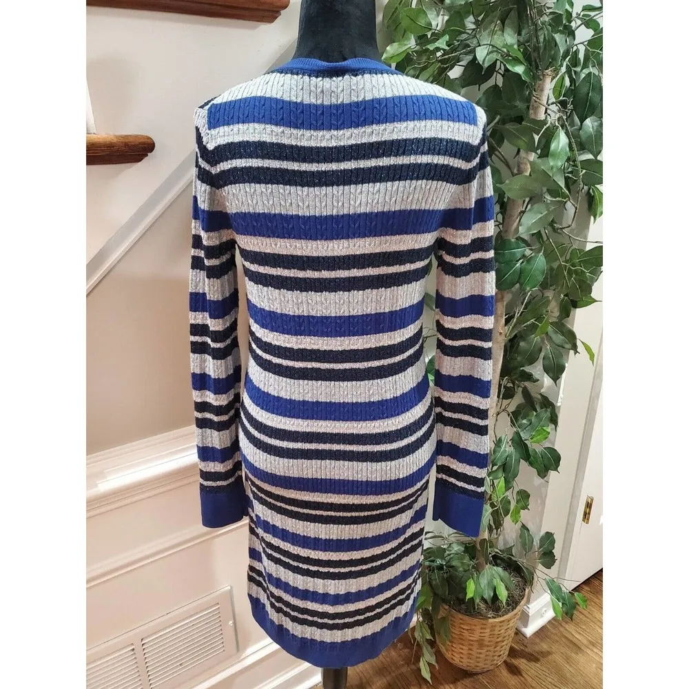 Tommy Hilfiger Women Multicolor Crew Neck Long Sleeve Knee Length Dress Size S/P - Image 7