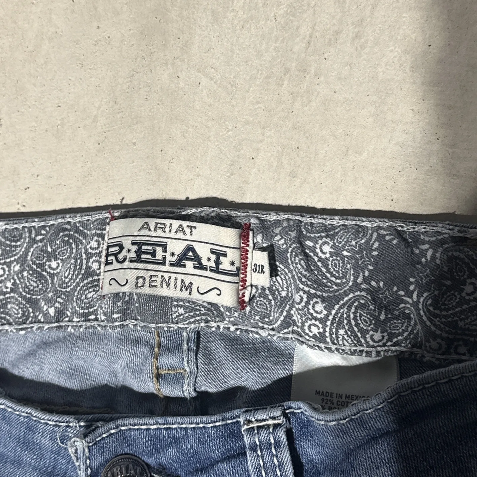 Ariat Mid-Rise Bootcut Flare Jeans Women's SZ 31x34 Thick Stitch Cowgirl - Image 10