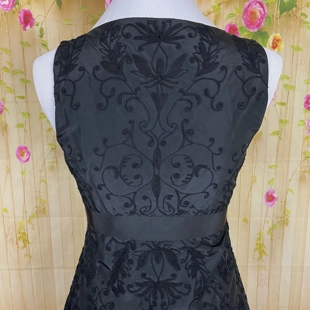 ELIE TAHARI Black Silk Cocktail Dress Size 6 - Image 5