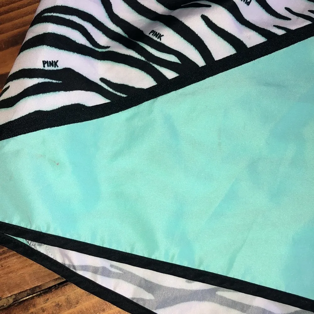 Victoria’s Secret pink shorts size large zebra print and blue in color active​​ - Image 2