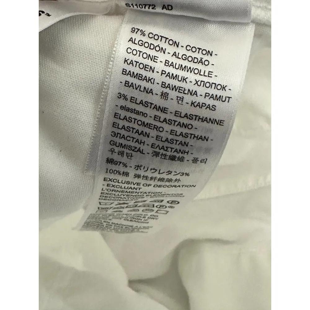 Levi's 721 High-Rise Ankle Skinny Iced Out White Denim Jeans Women's Size 30 - Image 7