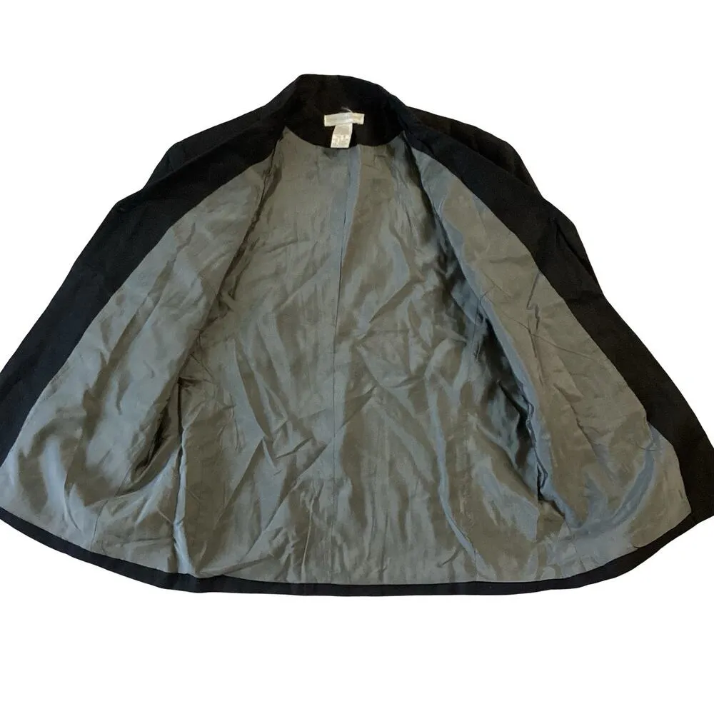 Anne Alexander Linen Blend Blazer Black Size 8 - Image 4