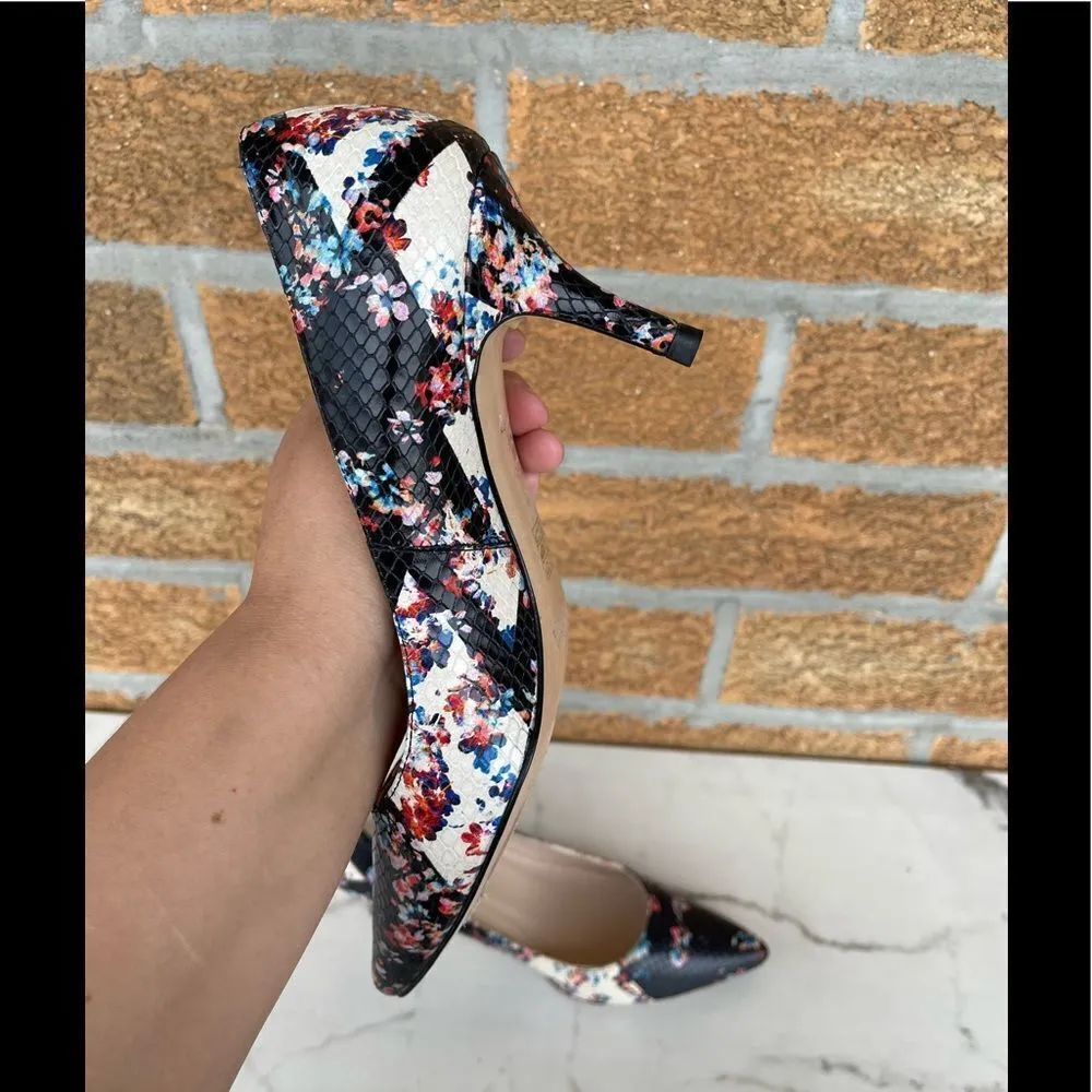 LK Bennett Floral Snake Heels size 39 Black - Image 11