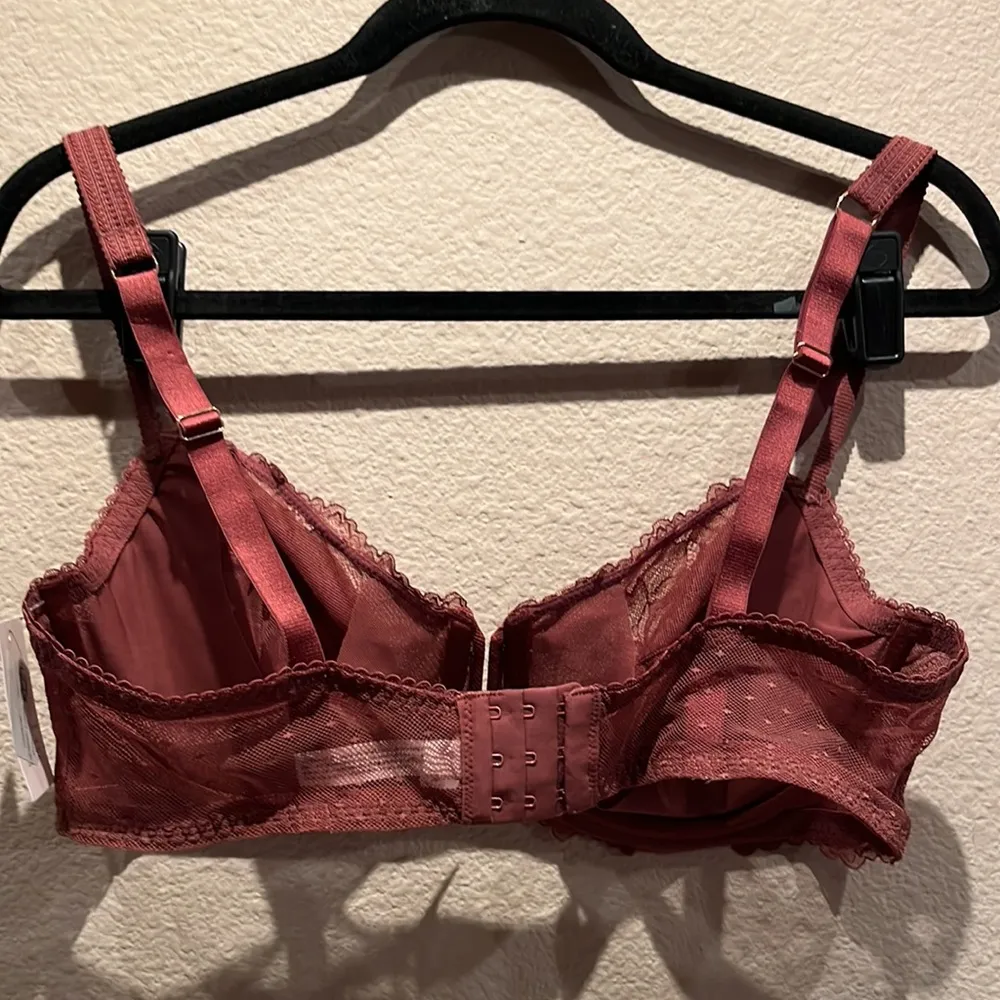 New Auden 38D Unlined Balconette Underwire Bra mulberry Color Pink Size undefined - Image 9