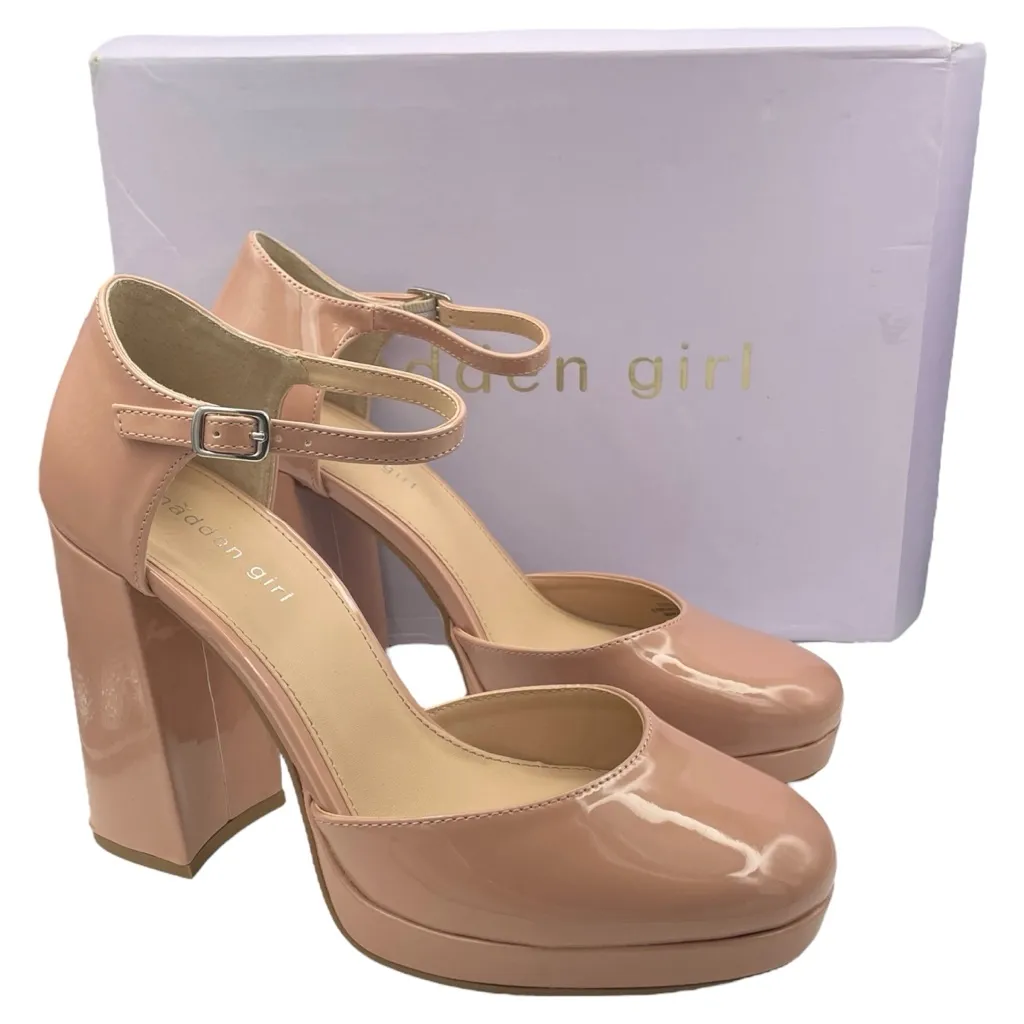 Madden Girl Unaa patent leather pink platform shoes women’s Size 9M - Image 2