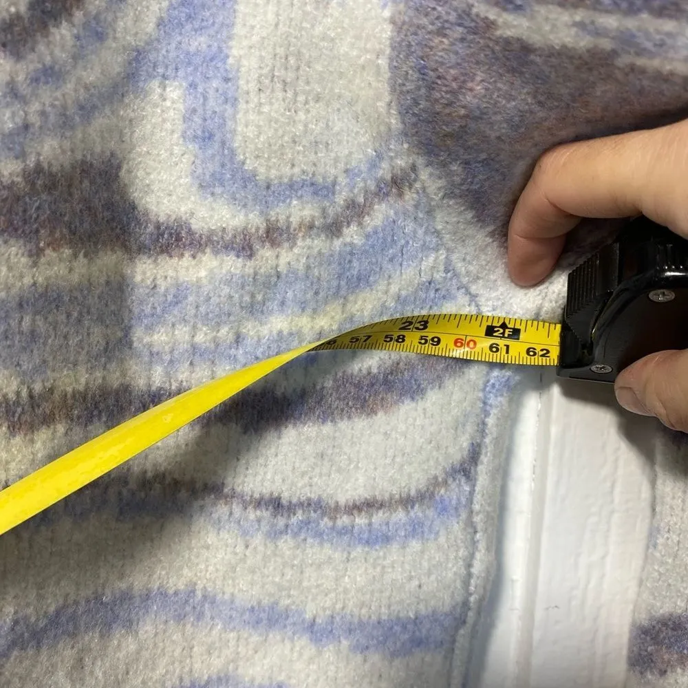 Glassons Blue Oversized Marbled Sweater size Large - Image 8